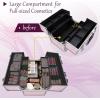 imageStagiant 126 Inch Large Makeup Train Case Professional 4 Trays Cosmetic Cases Makeup Storage Organizer Box Beauty Make Up Box with LockampampAdjustable Compartments for Nail Accessories Skincare BlackPink