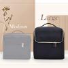 imageStagiant Makeup Train Case Nail Bag Organizer Case Makeup Box Organizer 4 Tier Large Travel Makeup Case with CompartmentsShoulder Strap for MUAManicureTattooEye Lash ExtensionBlackLarge Black with Luggage Sleeve