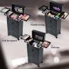 imageStagiant Rolling Makeup Case with Drawers Cosmetology Case on Wheels 4 IN 1 Makeup Case 3 Drawers with Foot Stand Springrelease Mechanism Rolling Make Up Organizer for Artist Salon Nail Teach Trunk3 Drawers Black Checkerboard