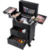 imageStagiant Rolling Makeup Case with Drawers Cosmetology Case on Wheels 4 IN 1 Makeup Case 3 Drawers with Foot Stand Springrelease Mechanism Rolling Make Up Organizer for Artist Salon Nail Teach Trunk2 Drawers Black Checkerboard