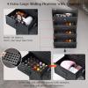 imageStagiant Rolling Makeup Case with Drawers Cosmetology Case on Wheels 4 IN 1 Makeup Case 3 Drawers with Foot Stand Springrelease Mechanism Rolling Make Up Organizer for Artist Salon Nail Teach Trunk4 Drawers Black Checkerboard