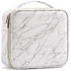 imageStagiant Marble Makeup Bag Large Travel Makeup Organizer Bag Cosmetic Train Case Leather Makeup Travel Storage Bag Portable Brush Holder with Adjustable Divider for Jewelry Cosmetics for Women