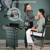 imageStagiant Rolling Makeup Case 4 in 1 Cosmetology Case on Wheels Makeup Travel Case with Cosmetic Bag Key Swivel Wheels Salon Barber Case Traveling Cart Trunk Cosmetic Trolley Alpine BlueGreen