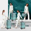 imageStagiant Rolling Makeup Case 4 in 1 Cosmetology Case on Wheels Makeup Travel Case with Cosmetic Bag Key Swivel Wheels Salon Barber Case Traveling Cart Trunk Cosmetic Trolley Alpine BlueAlpine Blue with Bag
