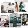 imageStagiant Rolling Makeup Case 4 in 1 Cosmetology Case on Wheels Makeup Travel Case with Cosmetic Bag Key Swivel Wheels Salon Barber Case Traveling Cart Trunk Cosmetic Trolley Alpine PinkGreen