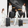 imageStagiant Rolling Makeup Case 4 in 1 Cosmetology Case on Wheels Makeup Travel Case with Cosmetic Bag Key Swivel Wheels Salon Barber Case Traveling Cart Trunk Cosmetic Trolley Alpine PinkAlpine Black with Bag